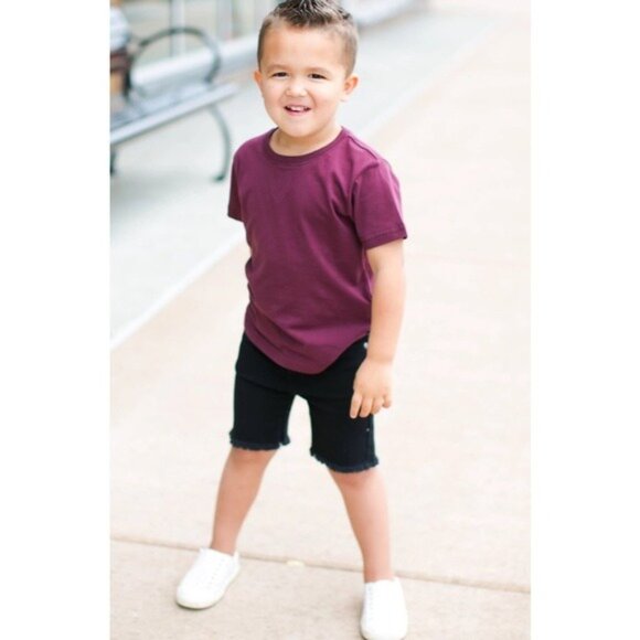 Appaman - Boys Frayed Punk Shorts in Black - Picture 2 of 3